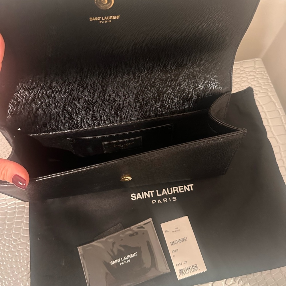 Saint Laurent Black Leather Clutch - Picture 3 of 3